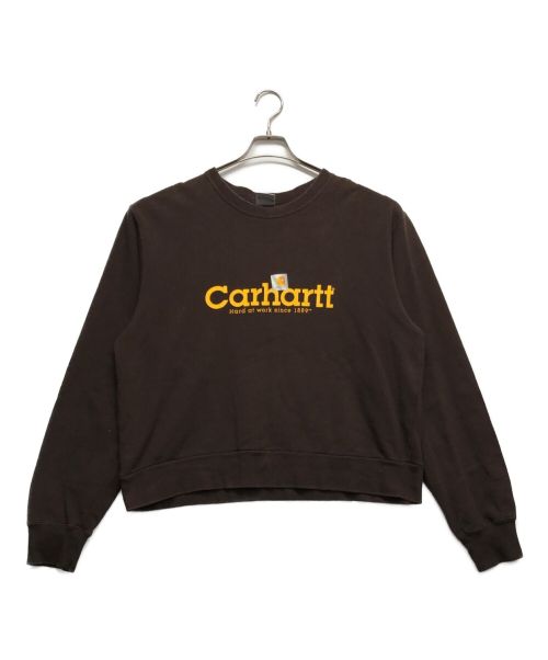 CarHartt（カーハート）CarHartt (カーハート) プリントスウェット ブラウン サイズ:XLの古着・服飾アイテム