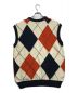 PALACE (パレス) ARGYLE KNIT VEST ホワイト×ネイビー サイズ:L：12800円