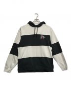 NIKE×SUPREMEナイキ×シュプリーム）の古着「STRIPE HOODED SWEATSHIRT」｜ホワイト×グレー