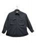 CULLNI（クルニ）の古着「Zip Chin Tab Wool Chino Military Shirts」｜ブルー