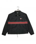 stussyステューシー）の古着「Stripe Zip JACKET」｜ブラック