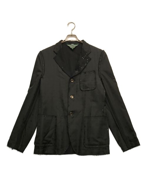 COMME des GARCONS HOMME PLUS（コムデギャルソンオムプリュス）COMME des GARCONS HOMME PLUS (コムデギャルソンオムプリュス) 装飾テーラードジャケット ブラック サイズ:Sの古着・服飾アイテム