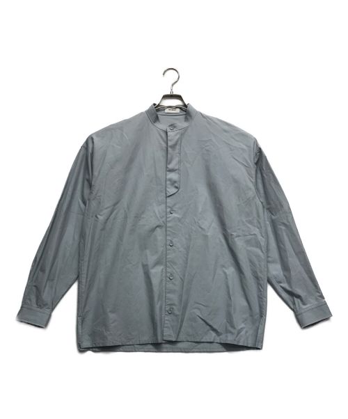 THE RERACS（ザ リラクス）THE RERACS (ザ リラクス) バンドカラーシャツ ブルー サイズ:46の古着・服飾アイテム