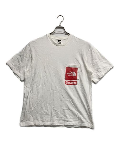 THE NORTH FACE（ザ ノース フェイス）THE NORTH FACE (ザ ノース フェイス) Supreme (シュプリーム) ポケットTシャツ ホワイト サイズ:Sの古着・服飾アイテム