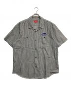 SUPREMEシュプリーム）の古着「Studded Patch S/S Work Shirt」｜ネイビー