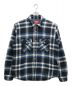 Supreme（シュプリーム）の古着「Quilted Arc Logo Flannel Shirt」｜ネイビー