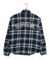 Supreme (シュプリーム) Quilted Arc Logo Flannel Shirt ネイビー サイズ:L：15800円