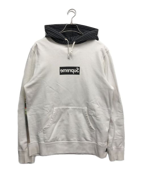 SUPREME（シュプリーム）SUPREME (シュプリーム) COMME des GARCONS SHIRT (コムデギャルソンシャツ) 14SS Box Logo Pullover Hoodie ホワイト サイズ:Mの古着・服飾アイテム