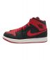 NIKE (ナイキ) ハイカットスニーカー / Air Jordan 1 Mid Bred Toe / ブラックレッド サイズ:US9/UK8/EUR42.5：14800円