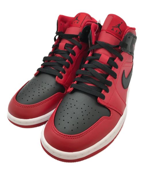 NIKE（ナイキ）NIKE (ナイキ) ハイカットスニーカー / AIR JORDAN 1 MID ブラック×レッド / GYM RED/BLACK-WHITE サイズ:US9/UK8/EUR42.5の古着・服飾アイテム