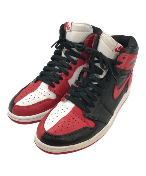 NIKE（ナイキ）NIKE (ナイキ) ハイカットスニーカー / AIR JORDAN 1 RETRO HIGH OG NRG レッド×ホワイト サイズ:US9.5/UK8.5/EUR43の古着・服飾アイテム