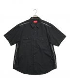 SUPREMEシュプリーム）の古着「ロゴリブショートスリーブワークシャツ」｜ブラック