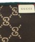 中古・古着 GUCCI (グッチ) GGリバーシブルマフラー グリーン サイズ:35×180：17800円