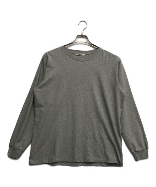 AURALEE（オーラリー）AURALEE (オーラリー) HARD TWIST COTTON CASHMERE L/S TEE グレー サイズ:3の古着・服飾アイテム