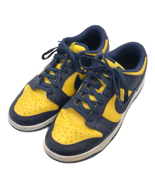 NIKE（ナイキ）NIKE (ナイキ) ローカットスニーカー /  DUNK LOW RETRO MICHIGAN ネイビー×イエロー サイズ:US10/UK9/EUR44の古着・服飾アイテム