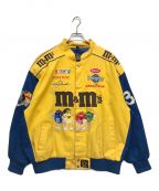 JH Designジェイエイチデザイン）の古着「M&M'sレーシングジャケット」｜イエロー×ブルー