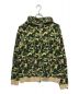 A BATHING APE（アベイシングエイプ）の古着「サルカモ柄フルジップパーカー」｜グリーン