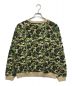 A BATHING APE (アベイシングエイプ) BABY MILOサルカモ柄スウェット グリーン サイズ:M：7800円