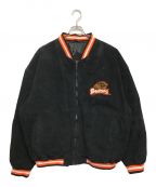 COLLEGIATE LICENSED PRODUCTカレッジエイトワイセンスドプロダクト）の古着「レザーバーシティージャケット」｜ブラック