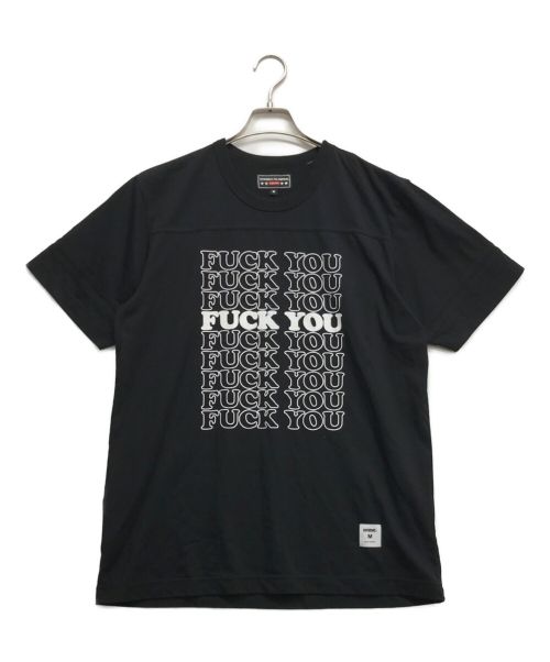 SUPREME（シュプリーム）Supreme (シュプリーム) Hysteric Glamour (ヒステリックグラマー) Fuck You Football Tee ブラック サイズ:Mの古着・服飾アイテム