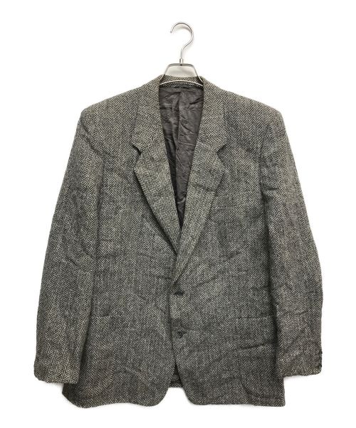 Harris Tweed（ハリスツイード）Harris Tweed (ハリスツイード) REDAELLI (レダエリ) エルボーパッチツイードテーラードジャケット グレー サイズ:記載無の古着・服飾アイテム