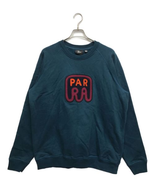 by Parra（バイパラ）by Parra (バイパラ) クルーネックスウェット グリーン サイズ:XLの古着・服飾アイテム