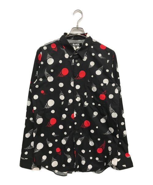 BLACK COMME des GARCONS（ブラック コムデギャルソン）BLACK COMME des GARCONS (ブラック コムデギャルソン) ドット柄ロングスリーブシャツ ブラック サイズ:XLの古着・服飾アイテム