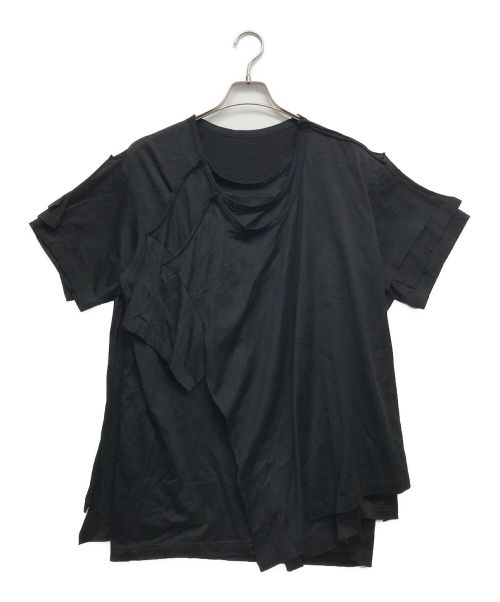 YOHJI YAMAMOTO（ヨウジヤマモト）YOHJI YAMAMOTO (ヨウジヤマモト) 半袖カットソー ブラック サイズ:2の古着・服飾アイテム