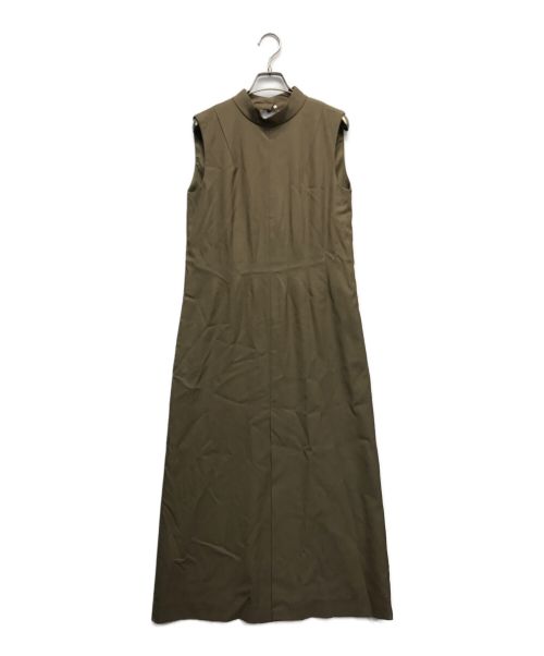 DRESSLAVE（ドレスレイブ）DRESSLAVE (ドレスレイブ) wool clear twill high neck dress ベージュ サイズ:38の古着・服飾アイテム