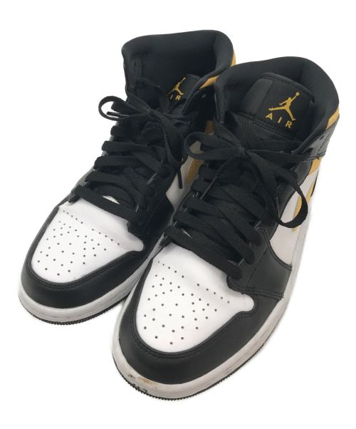 NIKE（ナイキ）NIKE (ナイキ) AIR JORDAN 1 MID ブラック×イエロー サイズ:US8.5/UK7.5/EUR42の古着・服飾アイテム