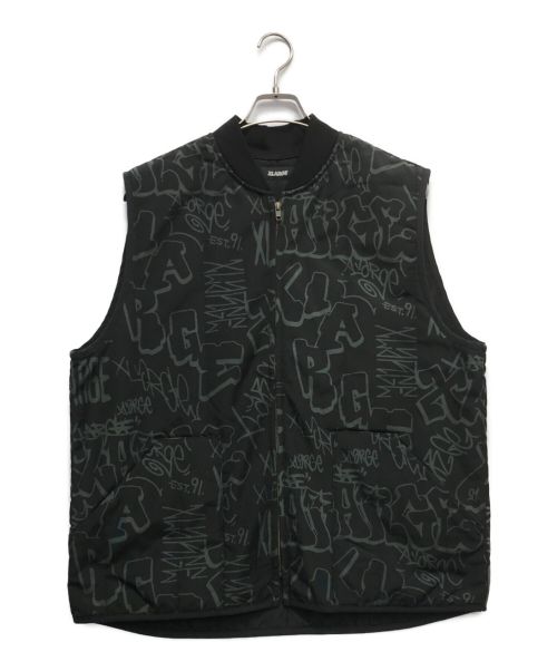 X-LARGE（エクストララージ）X-LARGE (エクストララージ) GRAFFITI WORK VEST ブラック サイズ:XLの古着・服飾アイテム