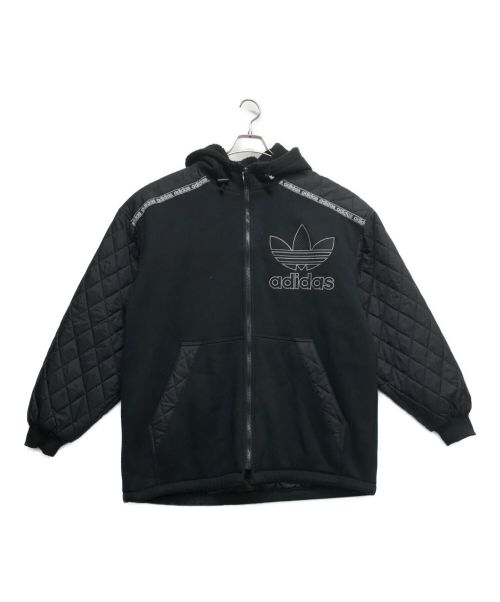 adidas（アディダス）adidas (アディダス) キルティングジャケット ブラックの古着・服飾アイテム