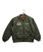 X-LARGE×NASエクストララージ×ナズ）の古着「BOMBER JACKET」｜カーキ