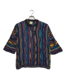 Coogi（クージー）の古着「3D半袖ニットポロシャツ」｜マルチカラー