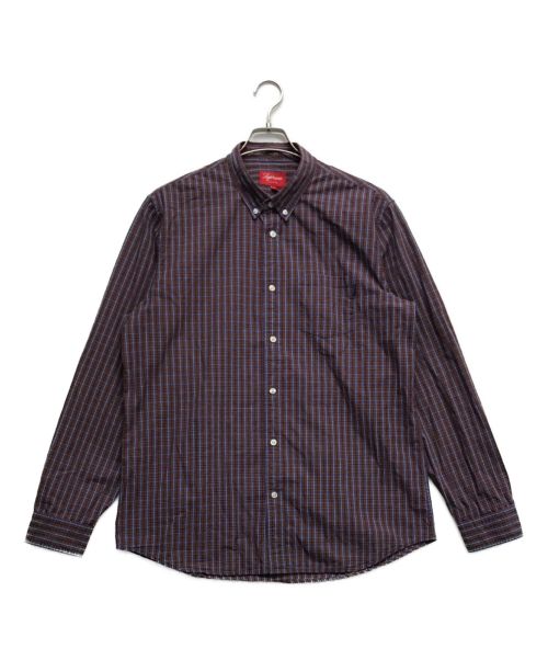 SUPREME（シュプリーム）Supreme (シュプリーム) チェックシャツ ブルー×レッド サイズ:XLの古着・服飾アイテム