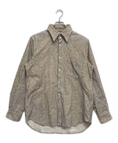 COMME des GARCONS HOMME PLUS（コムデギャルソンオムプリュス）COMME des GARCONS HOMME PLUS (コムデギャルソンオムプリュス) ネップストライププリント コーデュロイ シャツ ベージュ サイズ:記載無　の古着・服飾アイテム