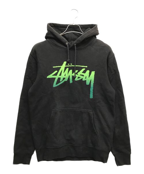 stussy（ステューシー）stussy (ステューシー) ロゴパーカー ブラック サイズ:Mの古着・服飾アイテム