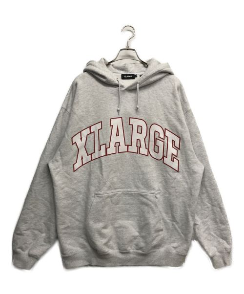 X-LARGE（エクストララージ）X-LARGE (エクストララージ) ARCH LOGO HOODED SWEAT グレー サイズ:XLの古着・服飾アイテム