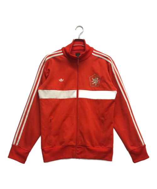 adidas（アディダス）adidas (アディダス) トラックジャケット レッド サイズ:Lの古着・服飾アイテム