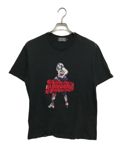 Hysteric Glamour（ヒステリックグラマー）Hysteric Glamour (ヒステリックグラマー) プリントTシャツ ブラック サイズ:Mの古着・服飾アイテム