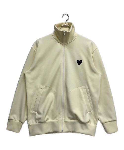 PLAY COMME des GARCONS（プレイ コムデギャルソン）PLAY COMME des GARCONS (プレイ コムデギャルソン) ハートロゴトラックジャケット ベージュ サイズ:XLの古着・服飾アイテム