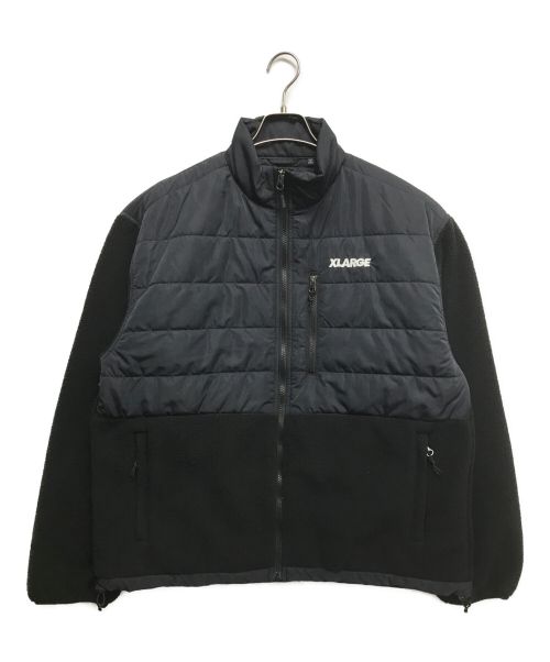 X-LARGE（エクストララージ）X-LARGE (エクストララージ) PANELED FLEECE JACKET ブラック サイズ:Lの古着・服飾アイテム