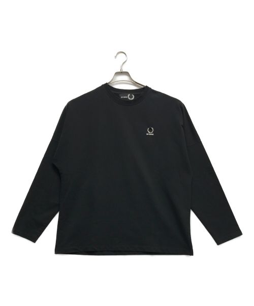 RAF SIMONS（ラフシモンズ）RAF SIMONS (ラフシモンズ) FRED PERRY (フレッドペリー) バックプリントロングスリーブカットソー ブラック サイズ:Lの古着・服飾アイテム