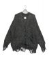 NOUNLESS（ナウンレス）の古着「SHINY GRUNGE KNIT CARDIGAN」｜グレー