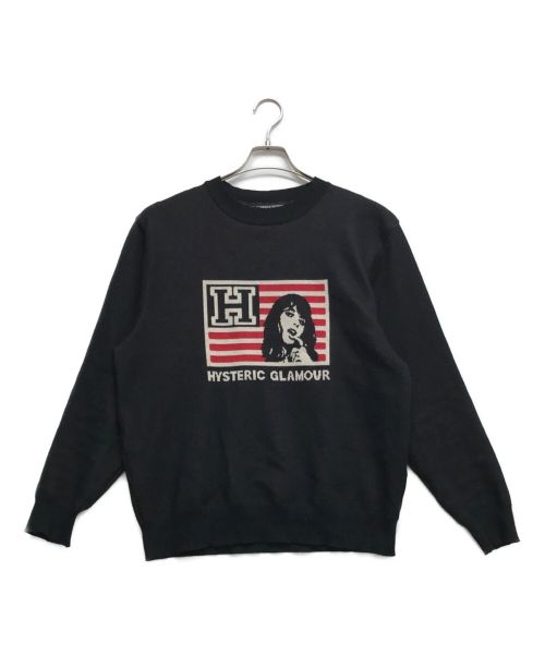 Hysteric Glamour（ヒステリックグラマー）Hysteric Glamour (ヒステリックグラマー) 総柄ニット ブラック サイズ:Mの古着・服飾アイテム