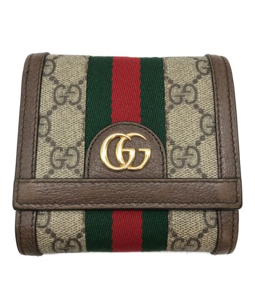 GUCCI（グッチ）GUCCI (グッチ) オフィディア GGウォレット ブラウンの古着・服飾アイテム