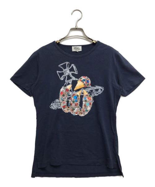 Vivienne Westwood man（ヴィヴィアン ウェストウッド マン）Vivienne Westwood man (ヴィヴィアン ウェストウッド マン) プリントTシャツ ネイビー サイズ:44の古着・服飾アイテム