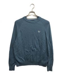 FRED PERRY（フレッドペリー）の古着「クルーネックニット」｜ブルー