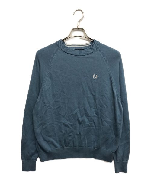 FRED PERRY（フレッドペリー）FRED PERRY (フレッドペリー) クルーネックニット ブルー サイズ:UK12の古着・服飾アイテム