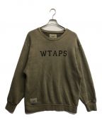 WTAPSダブルタップス）の古着「COLLEGE.DESIGN CREWNECK」｜ベージュ